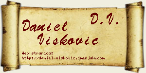Daniel Višković vizit kartica